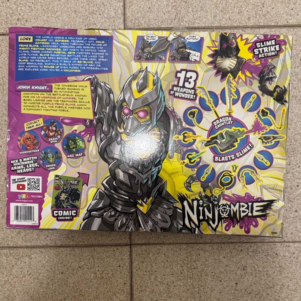 Ninjumble Action Figure Playset — Black, Yellow, Purple